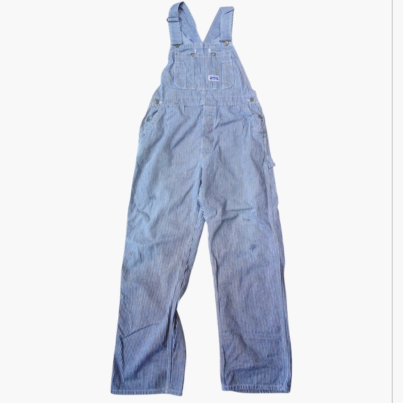 Vintage Big Smith Hickory Stripe Liberty Stripe Overalls Workwear Men's Size 34 - Picture 1 of 9